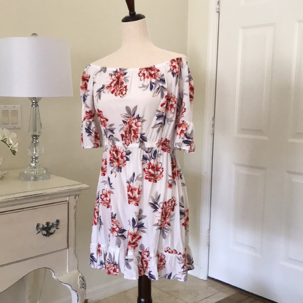 New Look floral ruffle dress